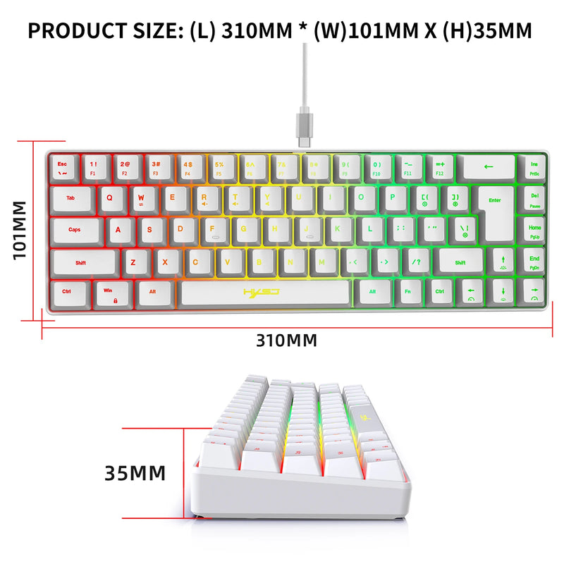 Teclado Gamer HXSJ V200, Com Fio