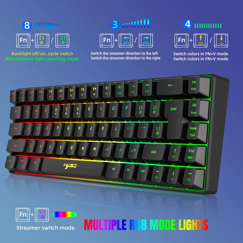 Teclado Gamer HXSJ V200, Com Fio