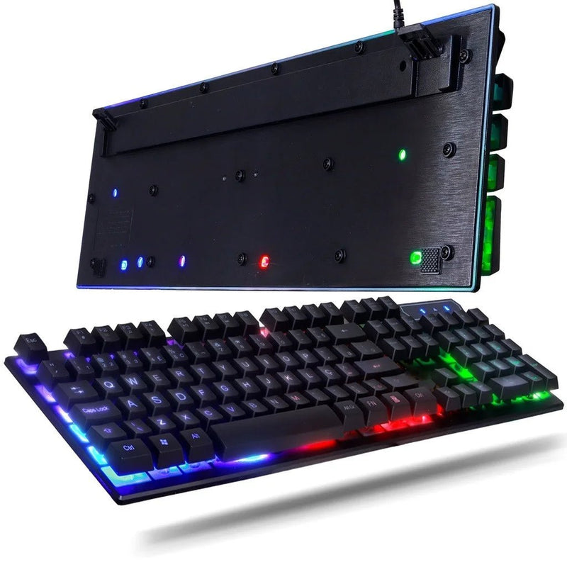 Kit Gamer Teclado Semi Mecânico + Mouse 3200dpi